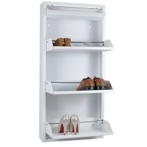 Scarpiera Slim Originale, 9 paia di scarpe, con cassetto, Col. Bianco