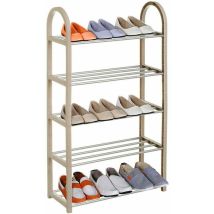 Scarpiera Slim Salvaspazio 5 Ripiani Porta Scarpe Ingresso Casa 50x19x82 Grigio