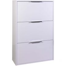 Kit scarpiera 3 ribalte 65X25X100 laccato bianco