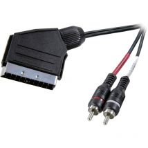 SP-7870676 scart / Cinch Audio Anschlusskabel [1x SCART-Stecker - 2x Cinch-Steck - Speaka Professional
