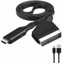Scart-zu-HDMI-Konverter, Audio-Video-Adapter für HDTV/DVD/Set-Top-Box/PS3/Pal/NTSC. Grausamer elektrischer Adapter