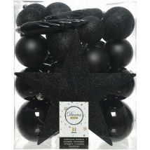 Scatola di 33 accessori per alberi neri
