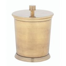 Scatola di cotone in ottone finitura dorata
