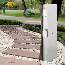 Presa da esterno Distributore da giardino 2 vie Veranda argento Colonna energia Ledino 11790000009015