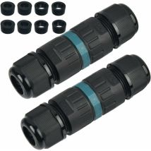 Scatola Di Giunzione Impermeabile Ip68 2 Pezzi Connettore Cavo Impermeabile Ip68 Sotterraneo A 3 Poli Per Diametro Cavo 5-12 Mm Connettori 