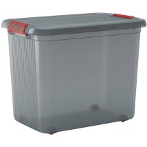 KIS - 237491 Scatola di immagazzinaggio k Latch impilabile (l x a x p) 590 x 450 x 390 mm Grigio fumo, Translucido 1 pz.