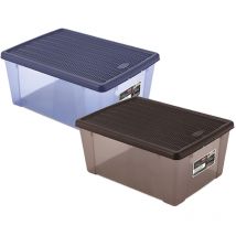 Scatola multiuso 'elegance box' m cm 32,5 x 19 x h 11 bianco/trasparente STEFANPLAST
