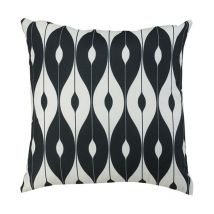 Glendale Leisure - Scatter Cushion 18x18 Pattern Outdoor Garden Furniture Cushion (Pack of 4) - L46 x W46 cm - Black