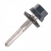 Stahltrapezblechschraube ipn - Ø5.5 x 32 mm - TH12 - Moosgrün RAL6005 - Packung mit 100 Stück - ZTPR-55032-6005 - Scell-it