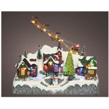 Lumineo Casa Di Natale Illuminata - 28 Led Multicolori - 32x17x27,5 Cm