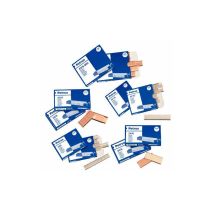 Esselte - Schachtel mit 1000 Heftklammern Typ 22/8 - 24/8 verkupfert für Tisch-/Bürohefter petrus