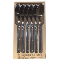 6 Esslöffel in natürlicher Holzkiste – Rostfreier Stahl – 1,5 mm