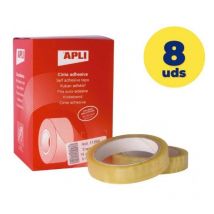 Schachtel mit transparenten Klebebändern Apli 11266/ 1,9cm x 66m/ 8 Stück.