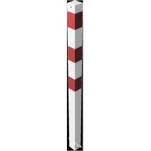 Schake - Absperrpfosten 470B, 70x70 1300mm z. Einbetonieren feuervz weiß/rot Erdanker