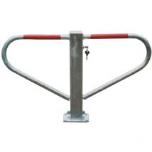 Parkplatzsperre H500xB800 mm verzinkt mit Profilzylinder zum Aufdübeln - Schake