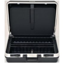 Promat - Schalenkoffer B490xT188xH365mm mit Werkzeugtaschen 24,5 l ABS-Kunststoff Alu-Rahmen