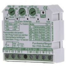Funk-Empfängerschalter FE3 D2 – 230V – 433,92 MHz – 2 Relais – Unterputz – grau RAL 7035