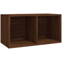 Vidaxl - Schallplatten-Box Braun Eiche-Optik 71x34x36 cm Holzwerkstoff