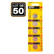Pkcell - 50 Piles Bouton CR2016 3V 75mAh Lithium Kodak