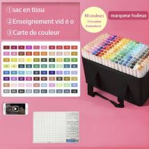 Schan 80 Couleurs Ensemble De Marqueurs D'Alcool, Marqueurs De Conception D'Affiche, Fournitures D'Art À Double Pointe, Pour Dessiner, Esquisser Et