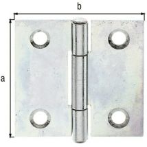 FP – Tür-Scharnier – 31x31mm – Stahl roh – verzinkt – 4 Schraublöcher – DIN Links-Rechts