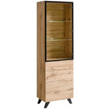 Schaufenster Tino + Led, Skandinavisches Design, Dekomöbel Für Wohnzimmer, Kleines Modell