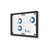 Showdown Schaukasten für Innen Economy scxs - 2x din A4 - Aluminium - Schwarz