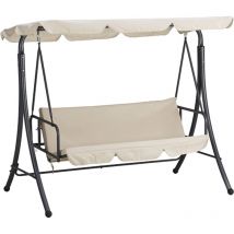 Garten Freund Bett Rocker Bali Stahl 190x120x165h cm beige Abdeckung