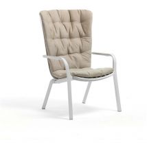 Schaukelsessel aus Fiberglas ' Nardi Folio' für Garten und Veranda -Kissen / Lein