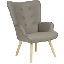 Schaukelsessel Mit Beine Aus Holz Grau 96x66x74cm