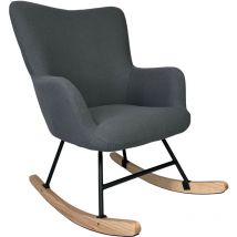 Happy Garden - Schaukelstuhl aus grauem Schlaufenstoff kaira