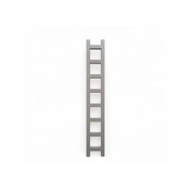 Terma - Sèche-serviette eau chaude gris 640mm de haut et 200mm de large - 130 Watt - EAS640/200SXRGR