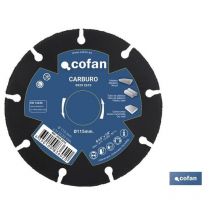 Cofan – Hartmetall-Mattenscheibe Ø230mm – 2,6mm Achsloch – 1mm Dicke – Für Holz, Kunststoff, Gipskarton, Kupferrohre
