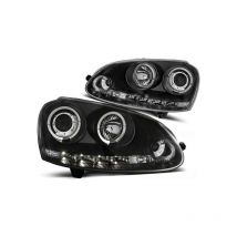 Viking Choice - Scheinwerfer Dual Halo Felgen vw golf 5 10 03-09 angel eyes black
