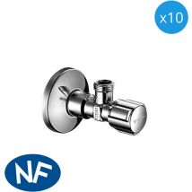 Schell Comfort Set di 10 valvole ad angolo con funzione di regolazione, classe di portata A (052120699-PRO10)