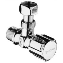 Schell – Robinet d'équerre confort en laiton – Genre raccord 2, Finition métal, Filetage entrée, Filetage sortie