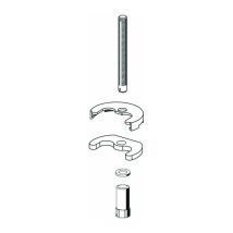 Schell – Set di fissaggio per rubinetti – Asta filettata 85 mm, Diametro M 8 – Accessori per rubinetteria