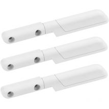 70108 - Zanzariera in alluminio con chiusura automatica, parti di ricambio per zanzariera o finestra, con viti di fissaggio, colore: Bianco