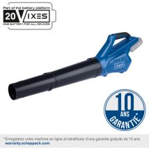 Scheppach Aspirateur-Souffleur de feuilles sans fil IXES 20V - C-BL700-X - Haut débit d'air - Soufflage axial - 2 vitesses - Compact - Vendue sans