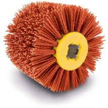 Scheppach Brosse En Nylon Pour Surfaceuse Mrs1300 Brosse De Rechange - Largeur 100mm - Ø120mm - Pour Les Surfaces En Bois, Pierre Et Métal - Convient 
