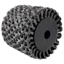 Scheppach Drahtbürste Schleifwalze für Renovierungsschleifer MRS1300, Ausführung: Gedrehte Metalldrahtbürste