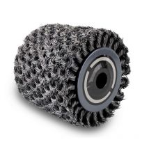 Rullo abrasivo in filo di acciaio 100 x 125 per satinatrice Scheppach mrs1300