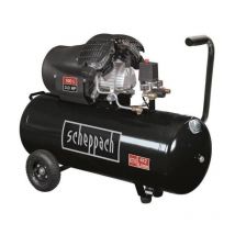 Scheppach - Compresseur HC110DC Black Edition bicylindre lubrifié 100L 10 bar 3CV, 2 manomètres et 2 raccords rapides