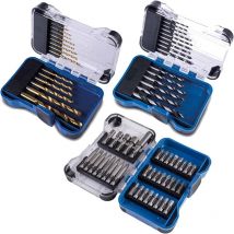 Hss Spiralbohrer 15-tlg. Holzbohrer 15-tlg. Bitschrauber 37-tlg. Set - Scheppach