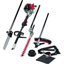 Scheppach - Outil Multi-Fonctions 4en1 thermique MT33P - Coupe-bordure - Débroussailleuse - Elagueuse - Taille-haie - Puissance 1,22 cv - moteur 2