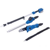 Taille-haie télescopique sans fil C-PHTS410-X – Elagueuse électrique ixes 20V – Taille-haie sur perche – Verrouillage à l'infini – Sans batterie,