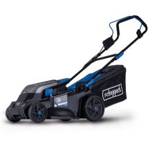 Scheppach - Tondeuse à gazon sans fil BC-MP380-X – ixes 20 v – Largeur de coupe 38 cm – Hauteur de coupe 25-75 mm – Bac de 45 l – Jardins 450 - 500