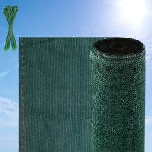 Jopassy - Schermo 1.8x20m - Schermo oscurante con trama rinforzata da 150 g/m2 - Frangivento per giardino, terrazza e balcone - verde
