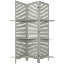 Schermo grigio 3 ripiani - l. 120 x l. 26 x h. 170 cm
