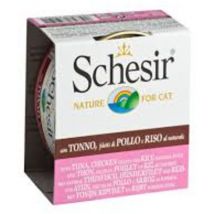 Schesir Cat 85 g Thon et poulet avec riz Naturel